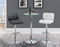 Upholstered Adjustable Bar Stools Chrome And Grey (set Of 2)-Washburn's Home Furnishings
