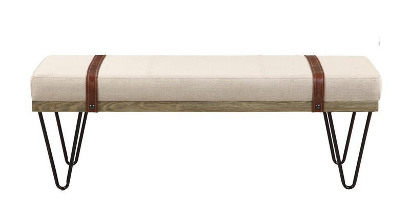 Upholstered Benche - Beige-Washburn's Home Furnishings