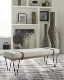 Upholstered Benche - Beige-Washburn's Home Furnishings