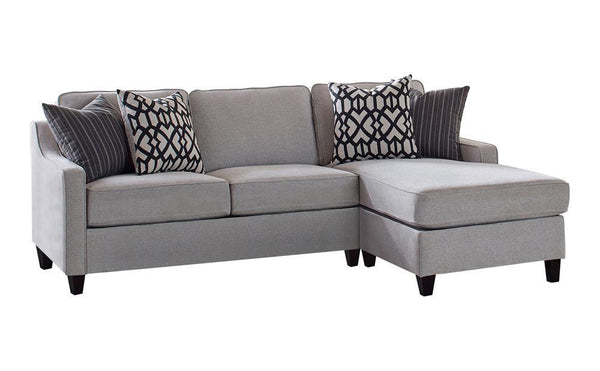 Upholstered Cushion Back Sectional - Pearl Silver-Washburn's Home Furnishings