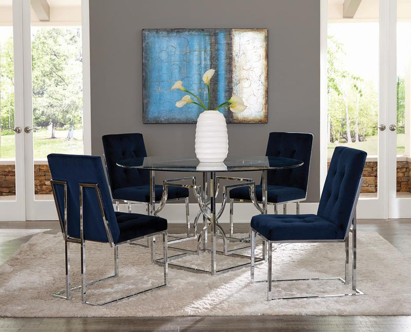 Upholstered Dining Chair - Blue-Washburn's Home Furnishings