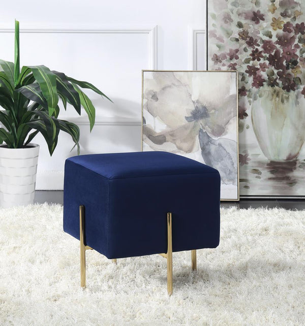 Upholstered Ottoman - Blue-Washburn's Home Furnishings