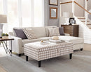 Upholstered Storage Ottoman - Beige-Washburn's Home Furnishings