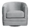 Upholstered Swivel Accent Chair - Pearl Silver-Washburn's Home Furnishings