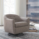 Upshur - Taupe - Swivel Glider Accent Chair-Washburn's Home Furnishings