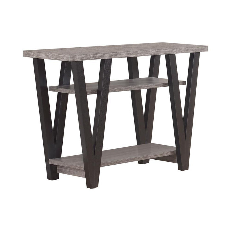 V-shaped Sofa Table - Black-Washburn's Home Furnishings