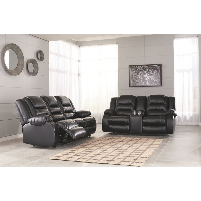 Vacherie - Black - Reclining Sofa-Washburn's Home Furnishings