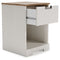 Vaibryn - White / Brown / Beige - One Drawer Night Stand - Youth-Washburn's Home Furnishings