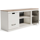 Vaibryn - White / Brown - Lg Tv Stand W/fireplace Option-Washburn's Home Furnishings