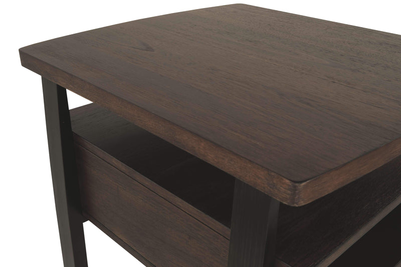 Vailbry - Brown Dark - Rectangular End Table-Washburn's Home Furnishings