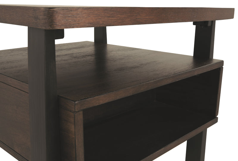 Vailbry - Brown Dark - Rectangular End Table-Washburn's Home Furnishings