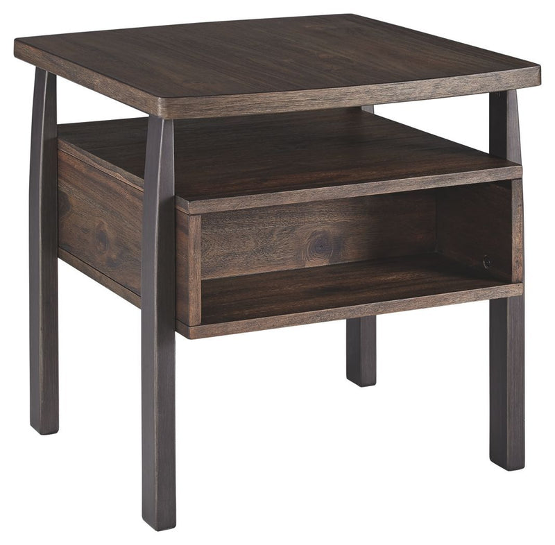 Vailbry - Brown Dark - Rectangular End Table-Washburn's Home Furnishings