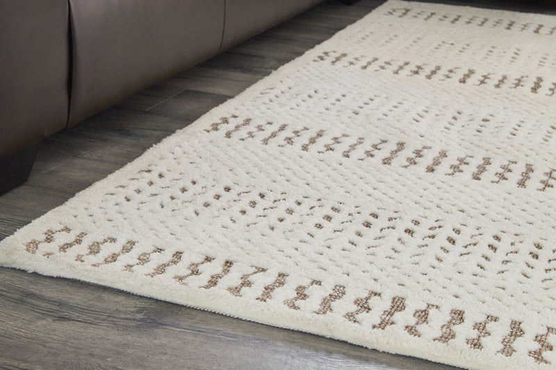 Vallcherr - Ivory/brown - Large Rug-Washburn's Home Furnishings