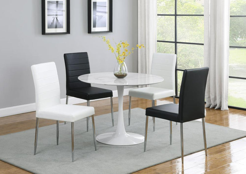 Vance Upholstered Dining Chairs - Black (set Of 4)-Washburn's Home Furnishings