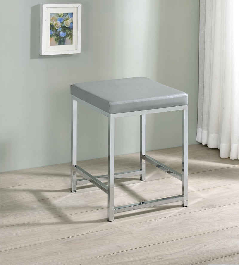 Vanity Stool - Pearl Silver-Washburn's Home Furnishings