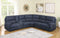 Variel Motion Collection - 6 Pc Motion Sectional - Blue-Washburn's Home Furnishings