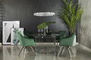 Veena - Green - Swivel Dining Chair-Washburn's Home Furnishings