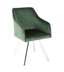 Veena - Green - Swivel Dining Chair-Washburn's Home Furnishings