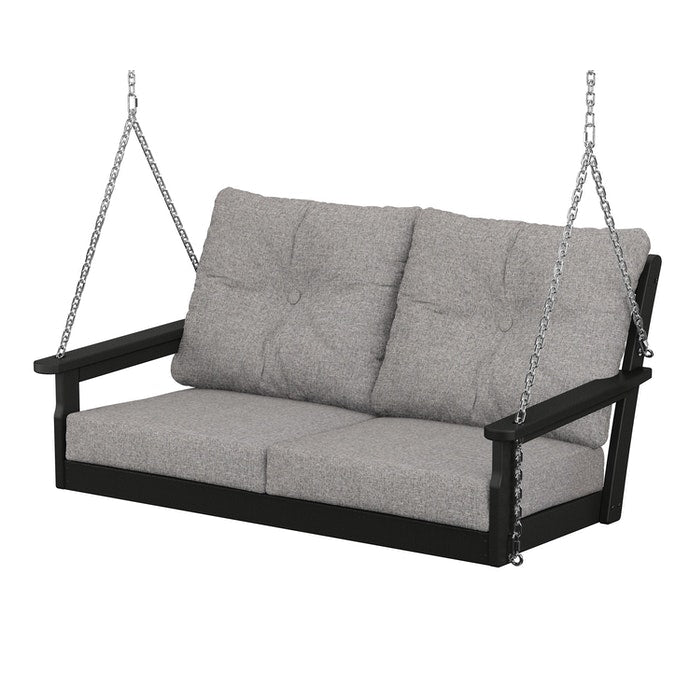 Vineyard Deep Seating Swing in Black w/ Cushions-Washburn's Home Furnishings