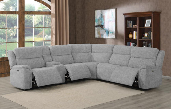 Wagner - 6 Pc Power 2 Sectional - Grey-Washburn's Home Furnishings