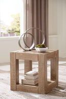 Waltleigh - Distressed Brown - Square End Table-Washburn's Home Furnishings