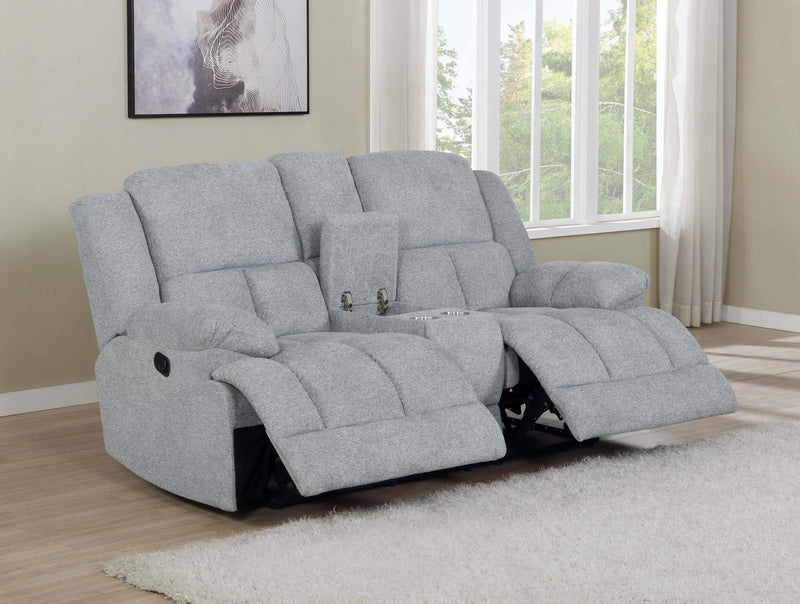 Waterbury Collection - Motion Loveseat - Grey-Washburn's Home Furnishings