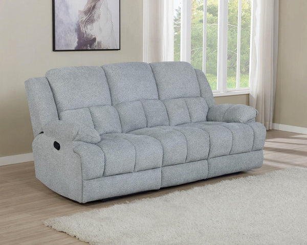 Waterbury Collection - Motion Sofa - Grey-Washburn's Home Furnishings