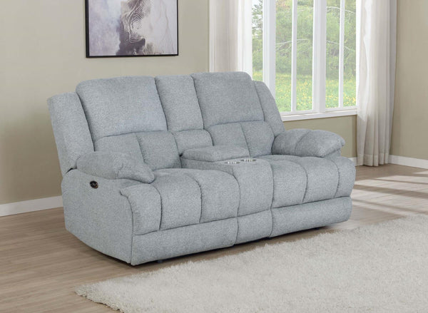 Waterbury - Power Loveseat - Grey-Washburn's Home Furnishings