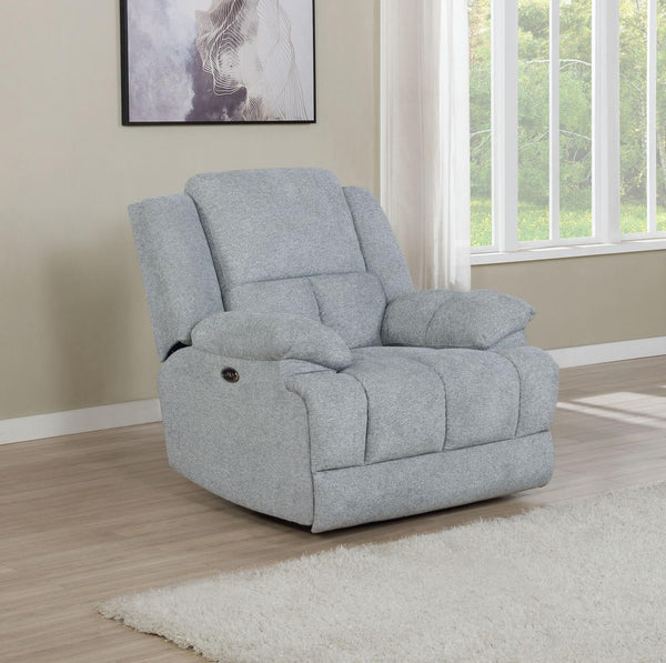 Waterbury - Power Recliner - Pearl Silver-Washburn's Home Furnishings