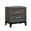 Watson 2-drawer Nightstand - Grey-Washburn's Home Furnishings