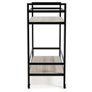 Waylowe - Black/tan - Bar Cart-Washburn's Home Furnishings