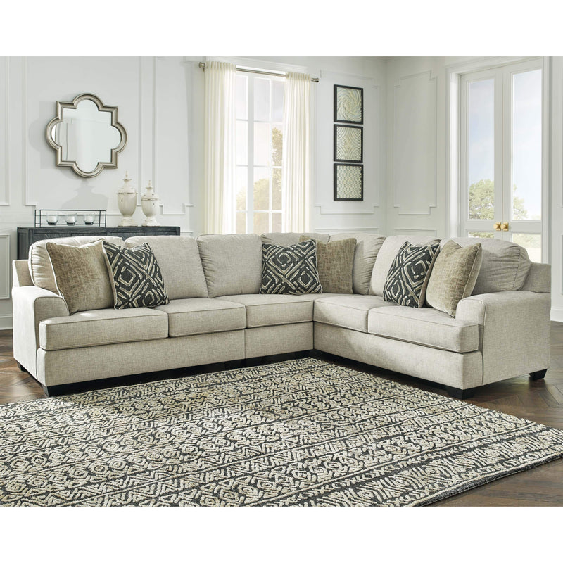 Wellhaven - Linen - Left Arm Facing Loveseat 3 Pc Sectional-Washburn's Home Furnishings