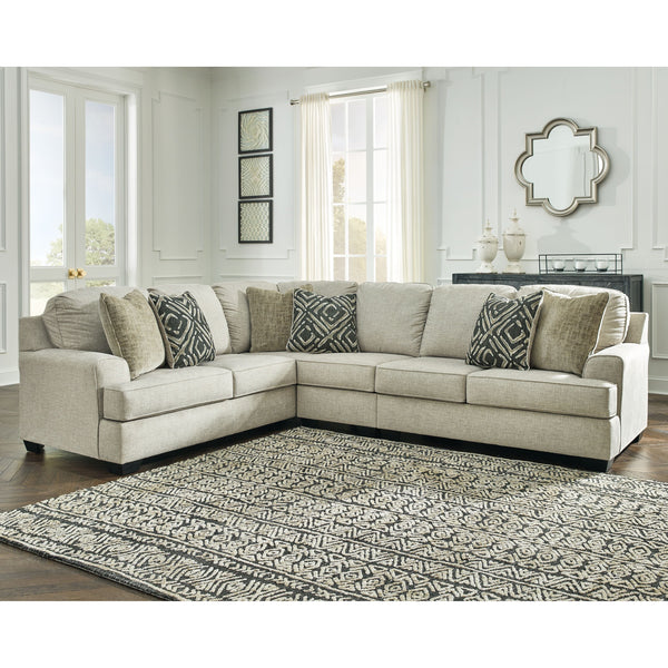 Wellhaven - Linen - Left Arm Facing Sofa 3 Pc Sectional-Washburn's Home Furnishings