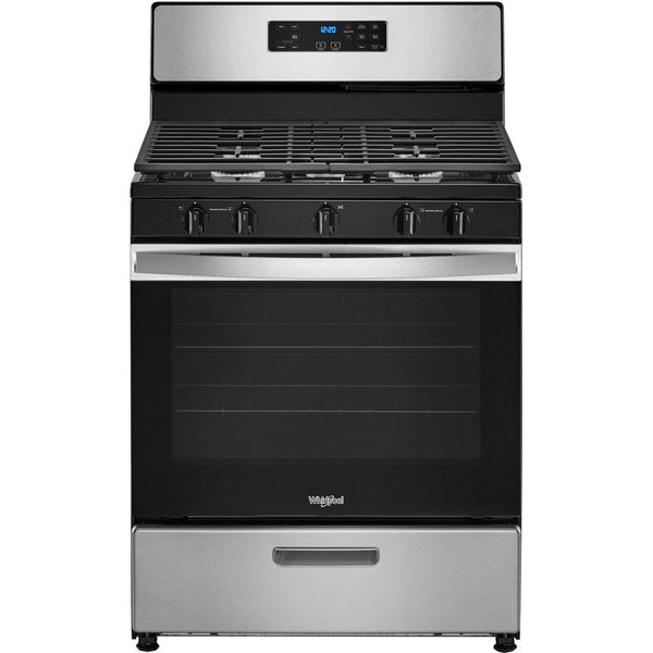 Whirlpool 5.1 Cu. Ft. Freestanding Gas Range with Edge to Edge Cooktop - Stainless Steel-Washburn's Home Furnishings