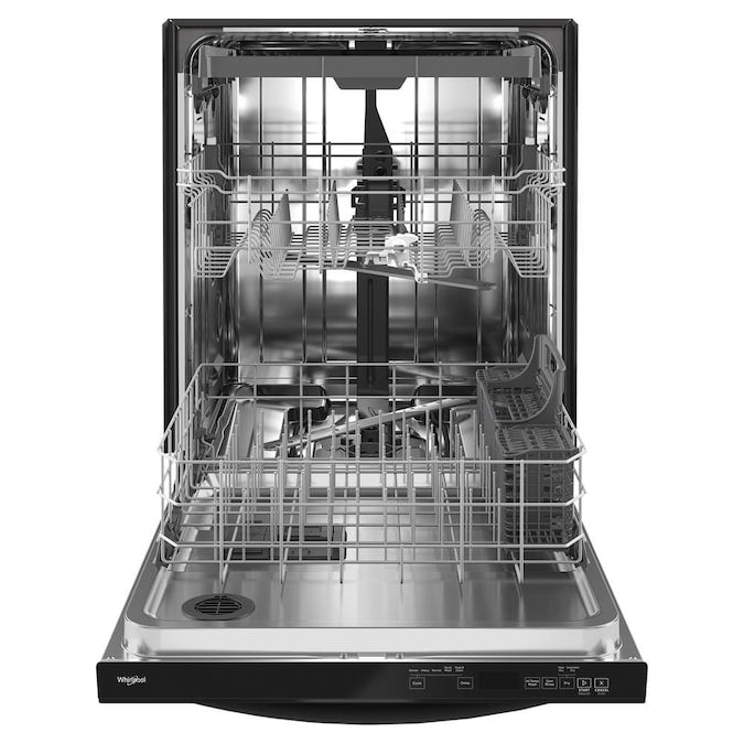 Whirlpool Large Capacity Dishwasher W/3rd Rack in Black Stainless-Washburn's Home Furnishings