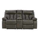 Willamen - Quarry - Dbl Reclining Love W/ Console & Power-Washburn's Home Furnishings