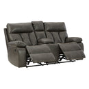 Willamen - Quarry - Dbl Reclining Love W/ Console & Power-Washburn's Home Furnishings