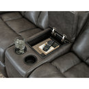 Willamen - Quarry - Dbl Reclining Love W/ Console & Power-Washburn's Home Furnishings