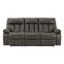 Willamen - Quarry - Rec Sofa W/drop Down Table-Washburn's Home Furnishings