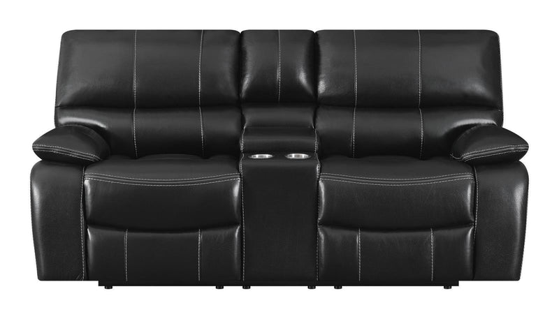 Willemse Motion Collection - Motion Loveseat - Black-Washburn's Home Furnishings