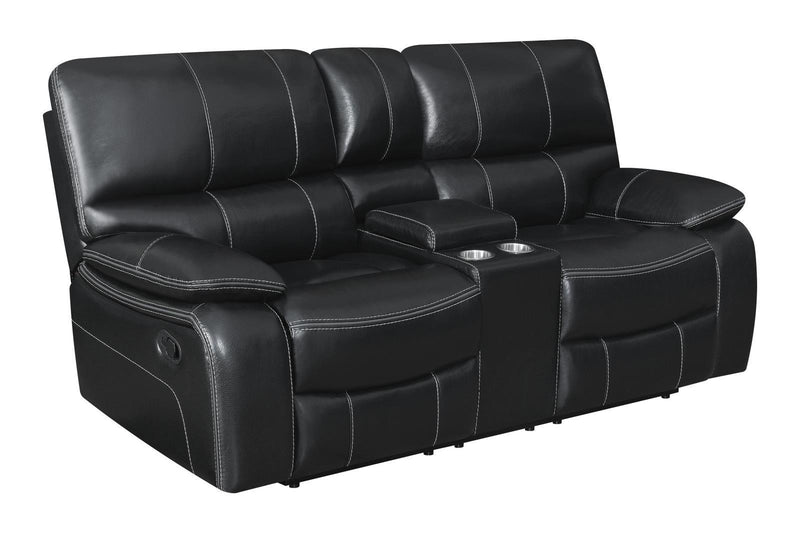Willemse Motion Collection - Motion Loveseat - Black-Washburn's Home Furnishings