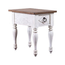 Willow Cottage 1 Drawer Chair Side Table in Macaroon White-Washburn's Home Furnishings