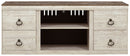 Willowton - Brown Light - Tv Stand W/fireplace Option - 60" X 14.8" X 24.33"-Washburn's Home Furnishings