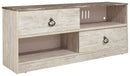 Willowton - Whitewash - Large Tv Stand-Washburn's Home Furnishings