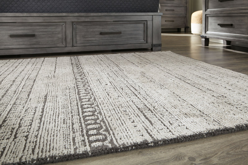 Wimgrove - Taupe/charcoal - Large Rug-Washburn's Home Furnishings