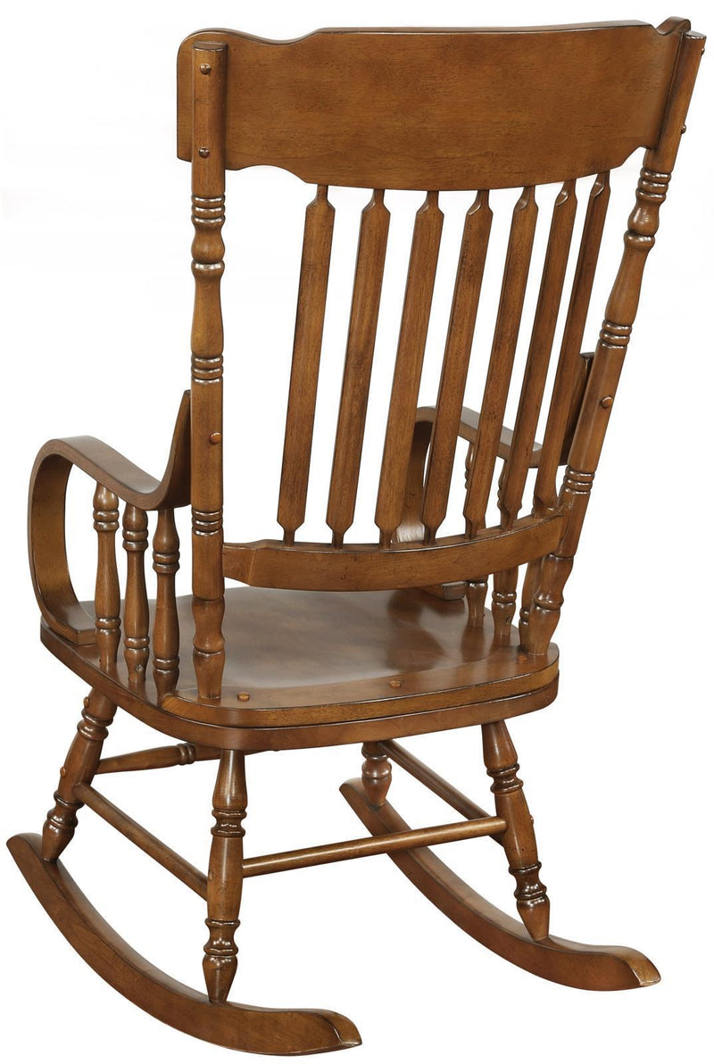 Windsor Back Rocking Chair - Brown-Washburn's Home Furnishings