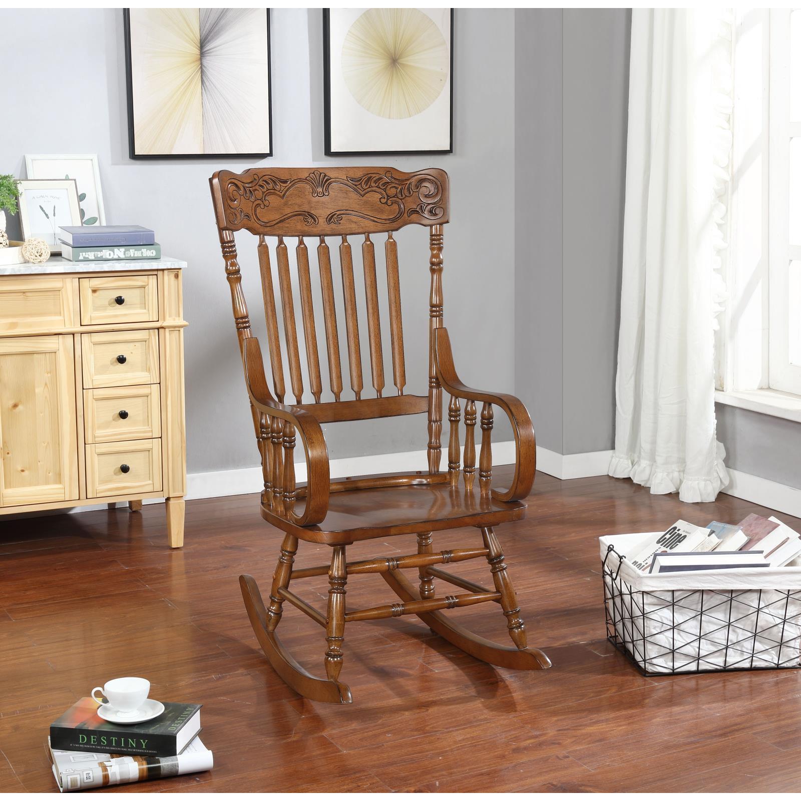 Windsor Back Rocking Chair - Brown – Washburn's Home Furnishings