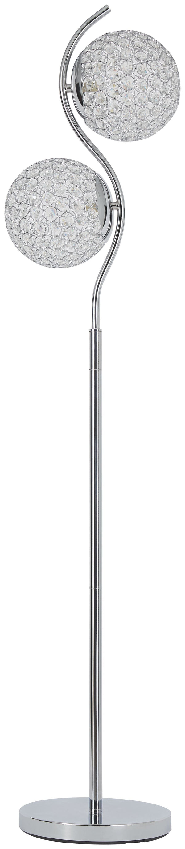 Winter - Clear/silver Finish - Metal Floor Lamp (1/cn)-Washburn's Home Furnishings