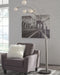 Winter - Silver Finish - Metal Arc Lamp (1/cn)-Washburn's Home Furnishings