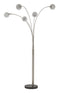 Winter - Silver Finish - Metal Arc Lamp (1/cn)-Washburn's Home Furnishings